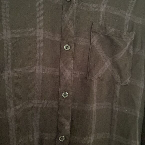 Rails sz XS black plaid long sleeve button up super soft - Picture 3 of 5